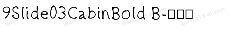9Slide03CabinBold B字体转换